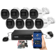 ZESTAW MONITORINGU 5MPx BCS Basic - 8 Kamer Tubowych, Obiektyw stały, Dysk 1TB, IR, Zdalny dostęp