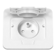 GNIAZDO PODTYNKOWE ORNO OR-GM-9031/W 2P+Z IP55 BIAŁE