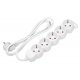 PRZEDŁUŻACZ 5x2P+Z ORNO OR-AE-13149(GS)/W/1,5M BIAŁY SCHUKO