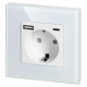 GNIAZDO POJEDYNCZE PODTYNKOWE 2x USB ORNO OR-AE-13308(GS)/W max. 20W 2P+Z SCHUKO IP20