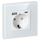 GNIAZDO POJEDYNCZE PODTYNKOWE 2x USB ORNO OR-AE-13308(GS)/W max. 20W 2P+Z SCHUKO IP20