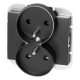GNIAZDO PODWÓJNE PODTYNKOWE ONYX ORNO OR-OE-7506/B 2x2P+Z 16A IP20 10szt