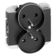 GNIAZDO PODWÓJNE PODTYNKOWE ONYX ORNO OR-OE-7506/B 2x2P+Z 16A IP20 10szt