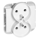 GNIAZDO PODWÓJNE PODTYNKOWE ONYX ORNO OR-OE-7506/W 2x2P+Z 16A IP20 10szt