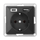 GNIAZDO POJEDYNCZE PODTYNKOWE PEARL Z ŁADOWARKĄ 2xUSB ORNO OR-OE-7705(GS)/USBAC/B IP20 5szt
