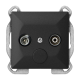 GNIAZDO ABONENCKIE RTV PEARL ORNO OR-OE-7712/RTV/K/B IP20