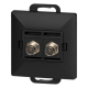 GNIAZDO PODWÓJNE TYPU F PODTYNKOWE PEARL ORNO OR-OE-7714/2/B IP20