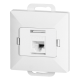 GNIAZDO POJEDYNCZE RJ45 CAT. 5 PODTYNKOWE PEARL ORNO OR-OE-7715/W IP20