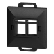 PŁYTKA CZOŁOWA + PODWÓJNY ADAPTER RJ45 PODTYNKOWY PEARL ORNO OR-OE-7717/2/B IP20