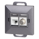 GNIAZDO POJEDYNCZE TYPU F + 1x RJ45 PODTYNKOWE PEARL ORNO OR-OE-7718/A IP20