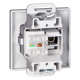 GNIAZDO POJEDYNCZE TYPU F + 1x RJ45 PODTYNKOWE PEARL ORNO OR-OE-7718/A IP20
