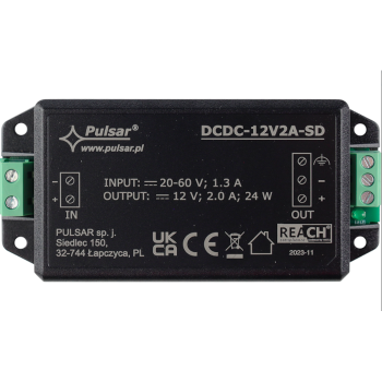 PRZETWORNICA OBNIŻAJĄCA NAPIĘCIE PULSAR DCDC-12V2A-SD