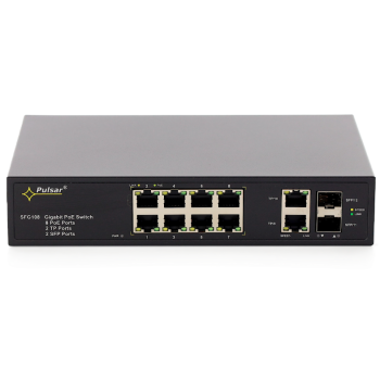 SWITCH PoE 12-portowy do 8 kamer IP PULSAR SFG108-90W